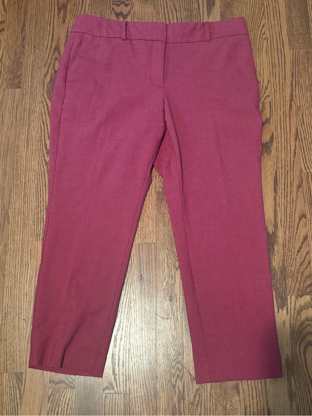 LOFT Petites Slim Ankle Dress Pants Trousers Magenta Pink 12P